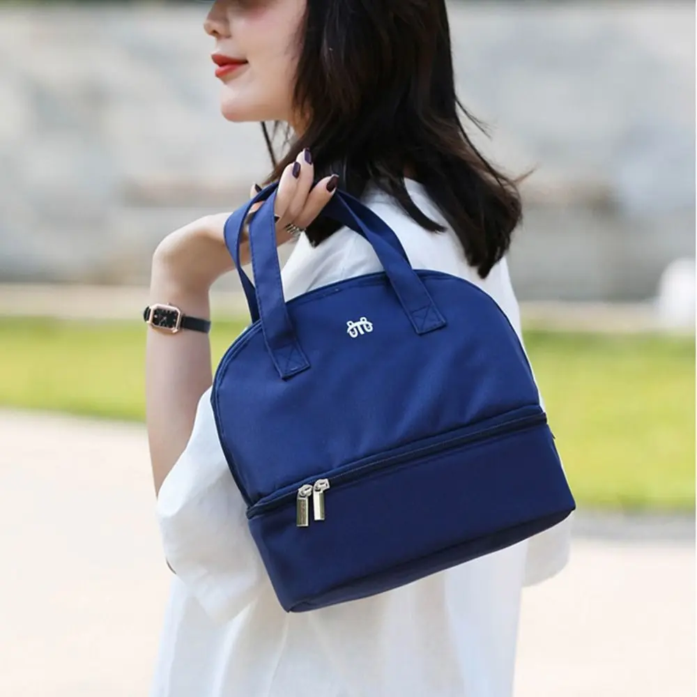 

Bag Drink Zip Pack 2 Pocket Picnic Bag Lunch Bag Food Storage Bag Food Hand Bags Thermal Insulated Cooler Box Mommy Milk Bag