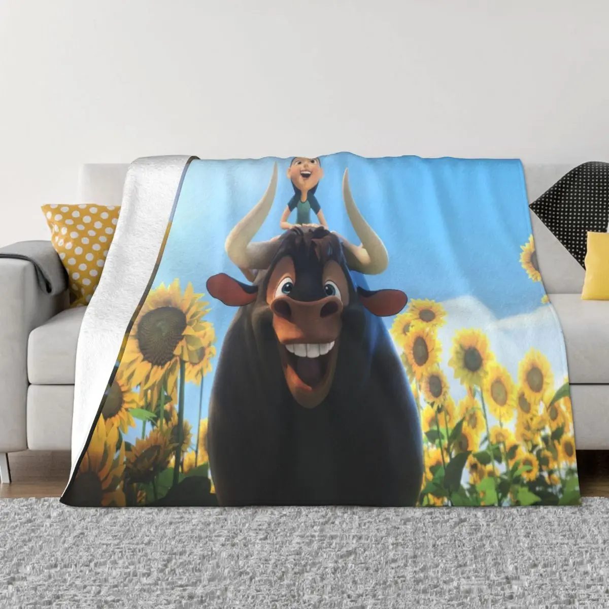 

Ferdinand Cartoon Blankets Flannel Spring/Autumn Multifunction Super Soft Throw Blanket for Bedding Bedroom Bedding Throws