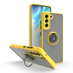 Magnetic Ring Matte Anti - Fall Phone Case with Bracket Cover for Samsung Note 8 (YELLOW)