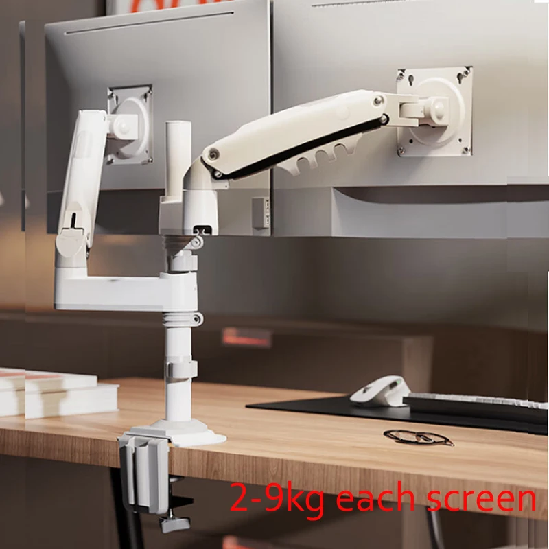 Настольный держатель NB H180, Настольный держатель для двух мониторов 17-27 дюймов, с газовой пружиной, крепление для ЖК-телевизора 2-9 кг 200x100