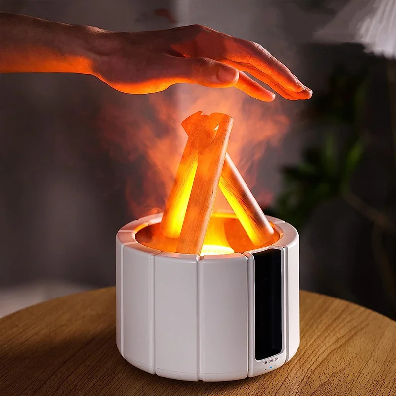 Bonfire Flame-Humidificateur d'air USB, diffuseur d'arômes, appareil ménager, diffuseur d'huiles essentielles, feu simulé, veilleuse, 280ml