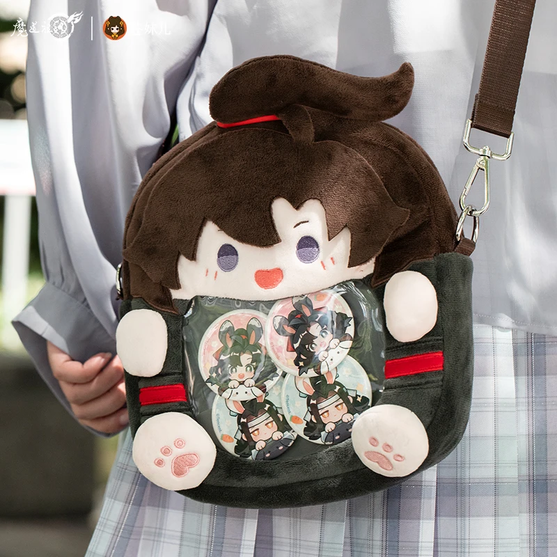 

Cang Mei'er, The Founder Of The Demon Way, Wei Wuxian, Blue Forgetting Machine, Plush Storage, Pain Bag, Shoulder Bag, Cartoon,