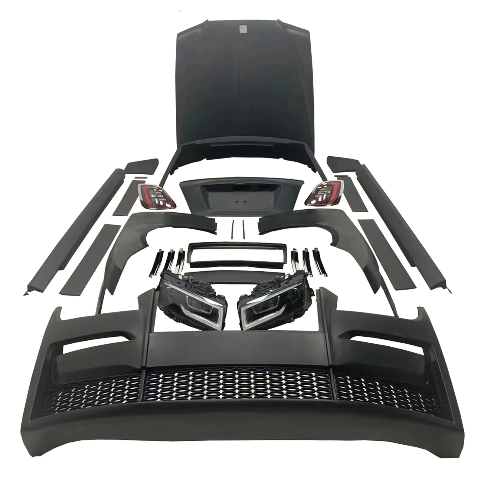 UpgradetonewVersionCarFrontBumpersHoodsideskirtsBodyKitwith