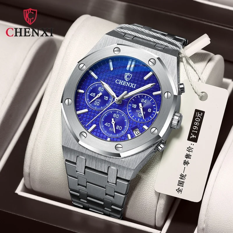 タイケ CHENXI 948 Chronograph Date Business Top Luxury Brand Quartz Watch