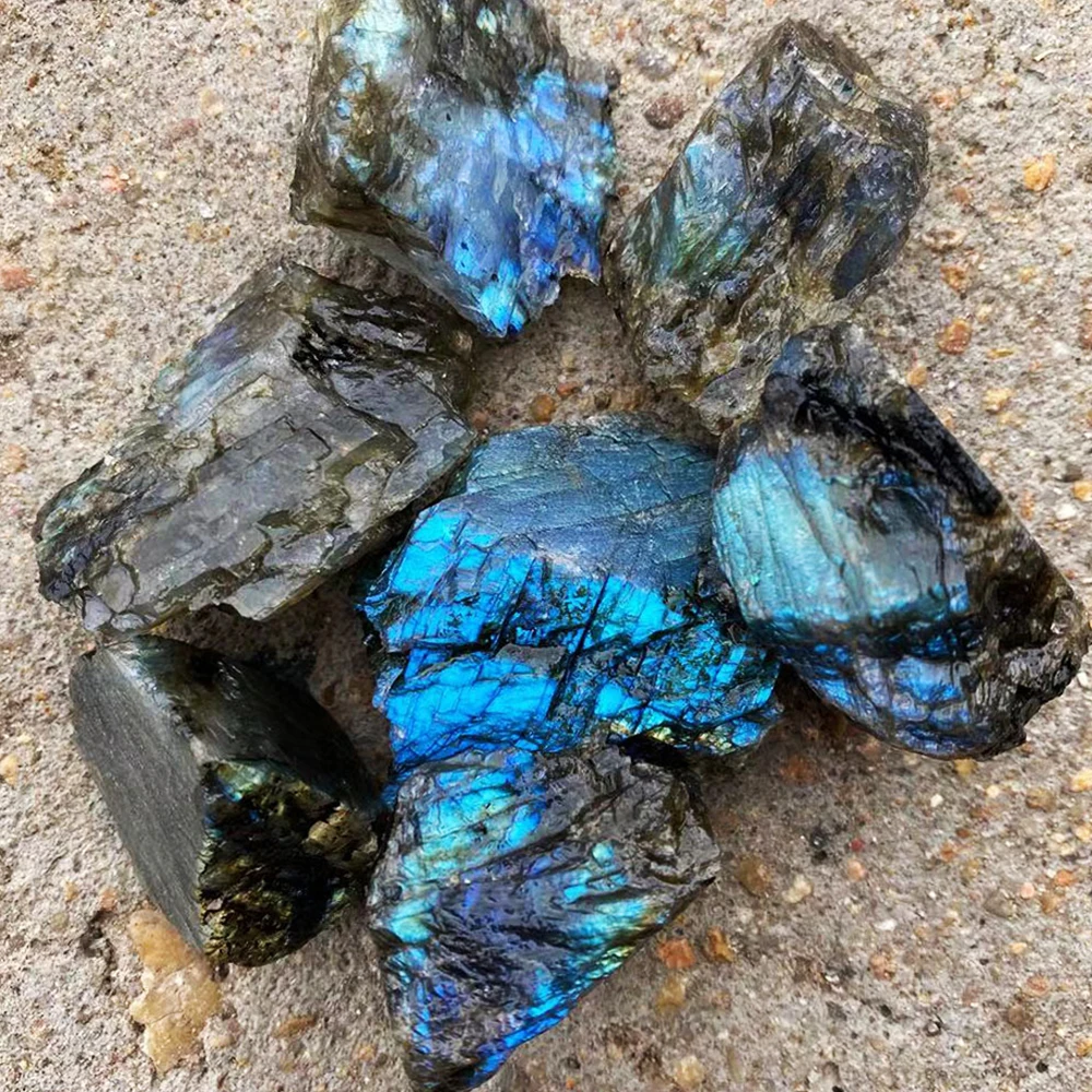 Natural Quartz Crystal Stones Labradorite Ore Fluorite Irregular Shape Real Mineral Rock Reiki Healing Specimen Home Decor