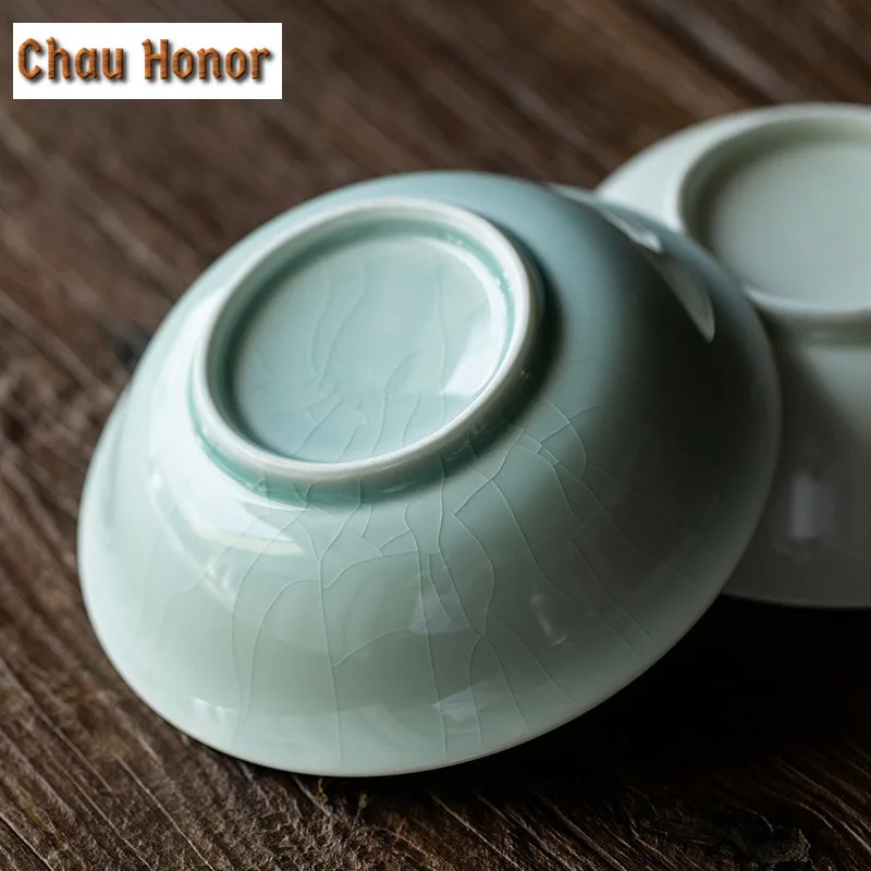 Japanese Hutian Kiln Split Piece Ceramic Pot Bearing Dry Brewing Plate Pot Holding Imitating Song Tea Bearing Kung Fu Teaware