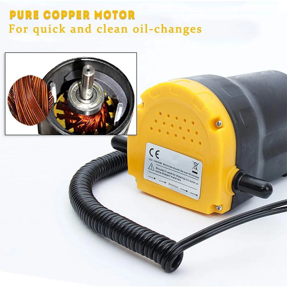 Oil Pump Car Engine Oil Pump 12V Electric Diesel Fluid Sump Extractor Scavenge Fuel Transfer Suction Boat Motorbike