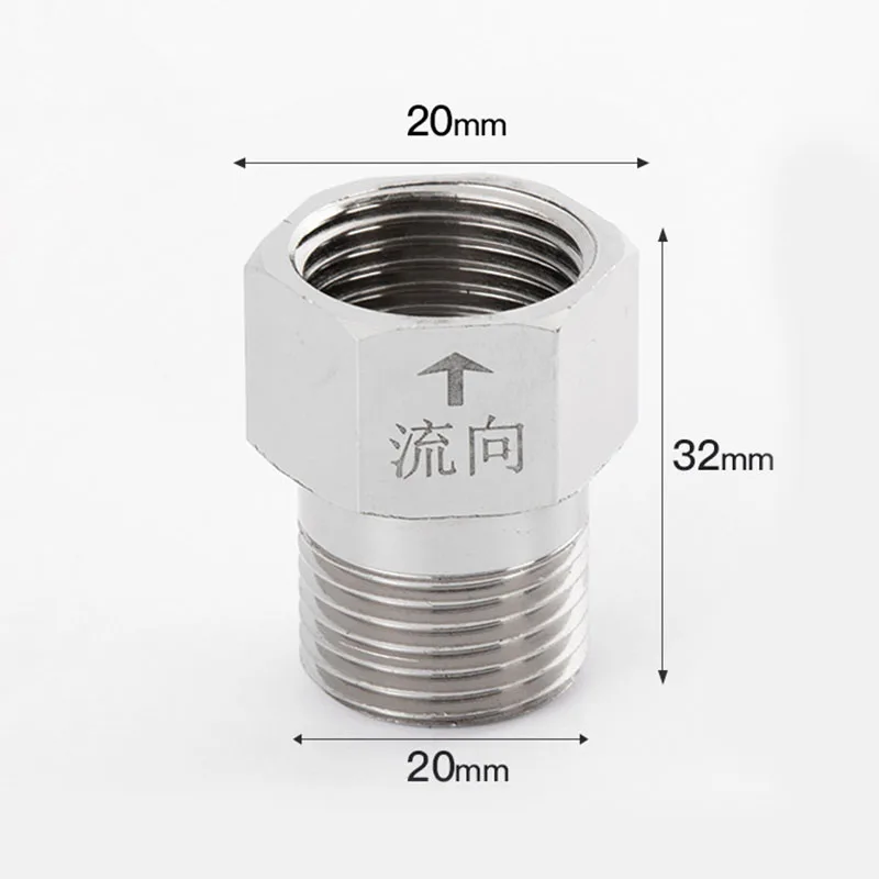 1Pcs 1/2" Male Female Thread Brass Check Valve One Way Non-return Valve For Water Tank Water Heater Toilet Pipe