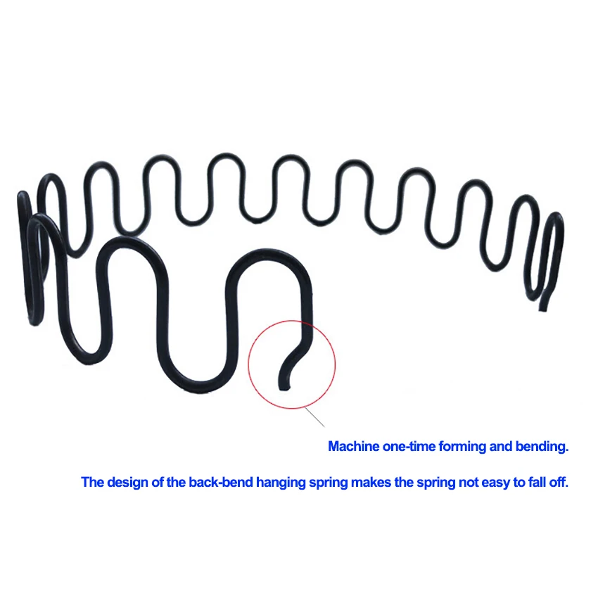 Replacement Furniture Spring Sofa Chair Springs with Clips 40cm 45cm 50cm 55cm 60cm 65cm 70cm 75cm 80cm 85cm 90cm Long Ressort