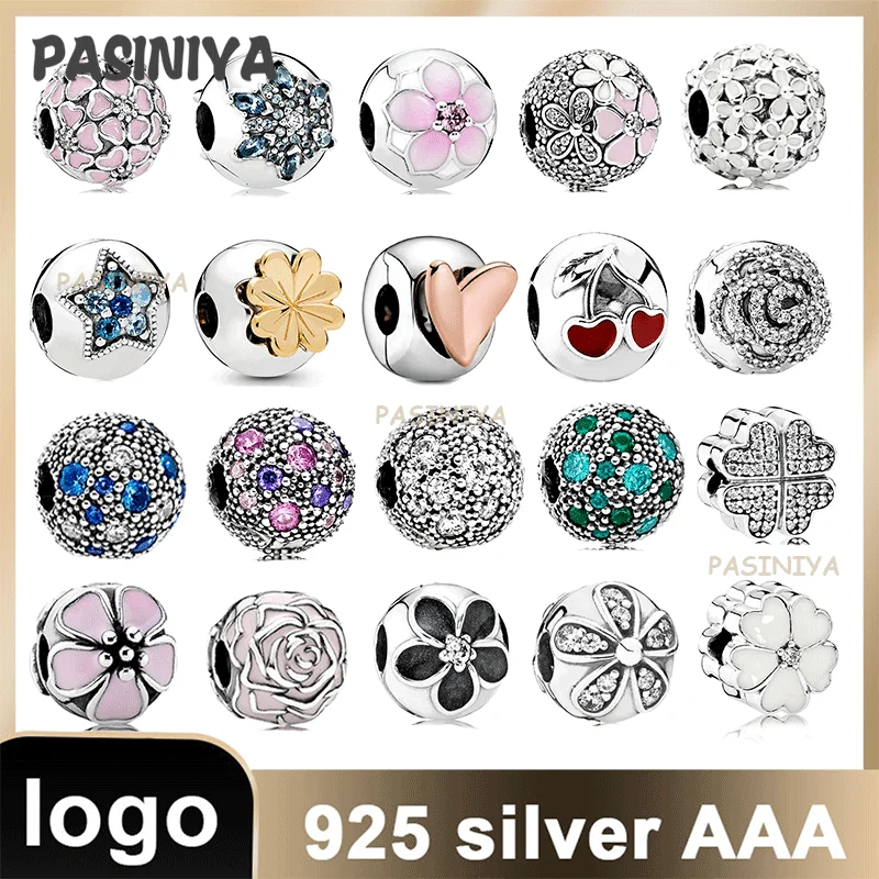 

5 Clips Charms Collection 925 Sterling Silver Charm Chinese Factory Original Wholesale Charms for Jewelry Making Letter Beads