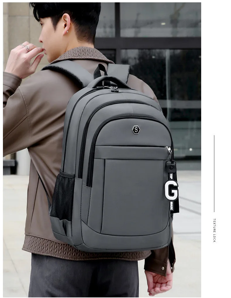Rucksack Student Schultasche Reiserucksack Koreanische Version Männer Und Frauen Business Casual Computer Doppelte Umhängetaschen Im Angebot – Detail 21