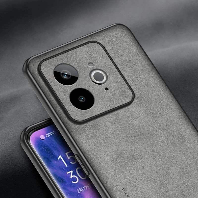 Luxury PU Leather Skin Feel Shockproof Phone Case - Simple and Elegant Bumper Cover