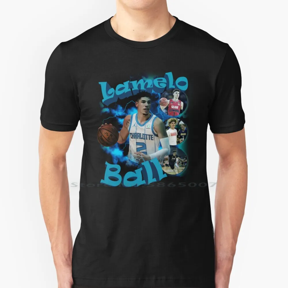 Lamelo Ball 70S Maglietta Vintage 100% Cotone Lamelo Ball Basket Bbb Lonzo Ball Big Baller Brand Lavar Ball Liangelo Ball Big