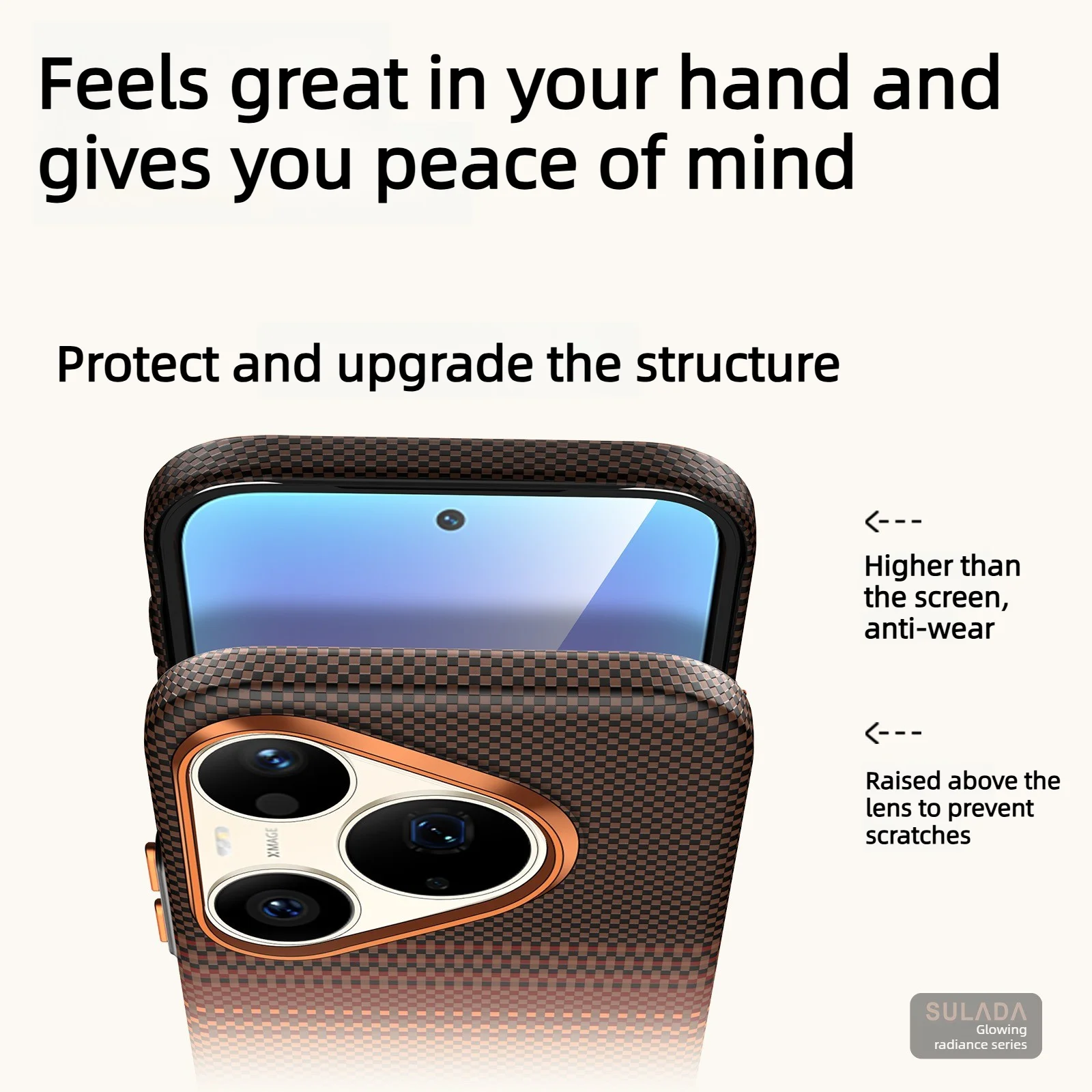 Ultra Strong Carbon Fiber Pattern Case with Magnetic Charging for Business Professionals