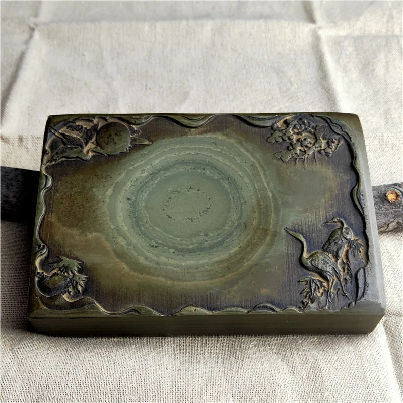 plate-forme-blue-stone-inkstone-grue-yannian-enrichie-084242-quatre-sagesses-de-l'Etude-10x15-cm