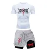 Anime Berserk Compression Set Fitness Suit for Men Quick Dry Compression Shirt+Gym Performance Shorts Running Workout Sportswear 2
