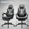 Gaming Chairs with Footrest,Ergonomic Video Game Chairs for Adults,Big and Tall Chair 400lb Weight Capacity, 3