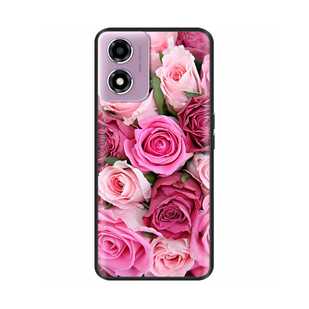 Motorola Moto E14 Soft TPU Silicone Protective Back Cover with Printed Design