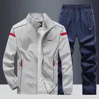2025 décontracté coupe-vent ensembles de course vêtements de Sport hommes Jogging Sport veste + pantalon survêtement grande taille respirant vêtements d'entraînement 1