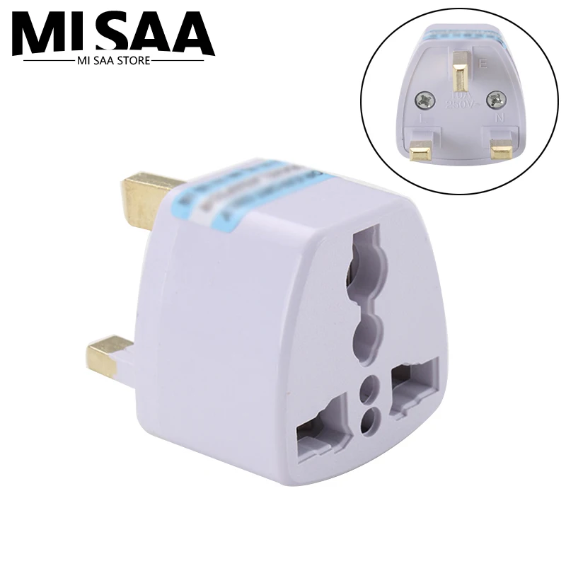 1PC UK To EU Power Plug 0250V Universal Wall Adapter Pakistan Malaysia