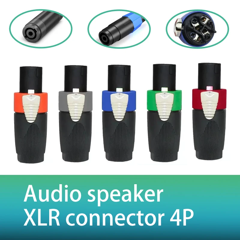 5/20/100Pcs Audio speaker connector 4P 4pin speaker plug power amplifier cable audio box cable XLR connector ohm head