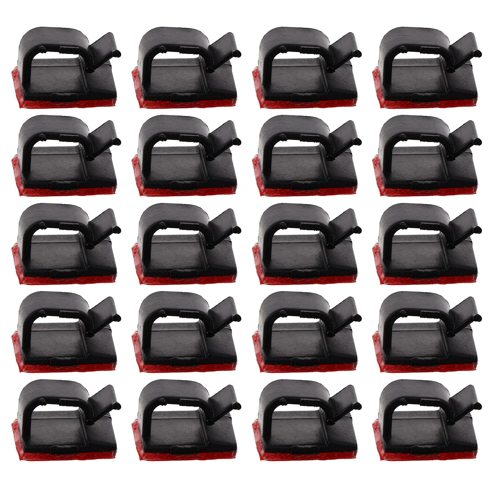 20Pcs 접착식 케이블 관리 클립 책상 벽면 와이어 정리용 소형 코드 정리기 헤드폰 충전기 홀더