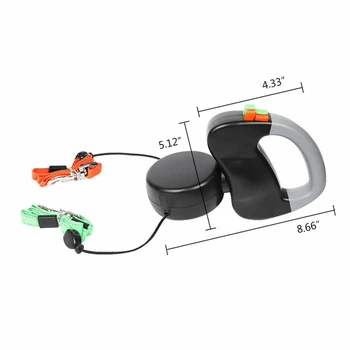 Strong and reliable double retractable leash for two dogs - Ensuring a safe and enjoyable walking experience for pet owners with 4