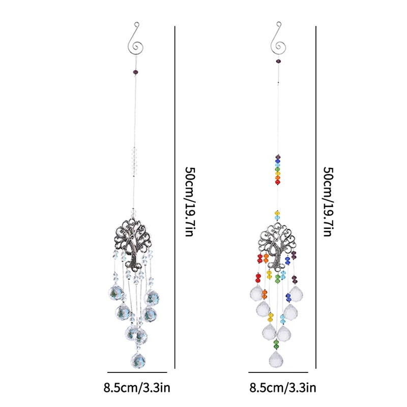 Description Picture 4 of itemCrystal Sun Catcher Yard Suncatcher Wind Chimes Crystal Drop Pendant Gardening Crafts Outdoor Garden Hanging Decor