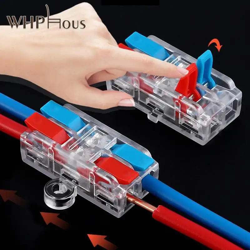 

High Quality Quick Splitter 2 In 2 Out 3 In 3 Out Wire Connector Universal Wiring Cable Connector Conductor Terminal Block New