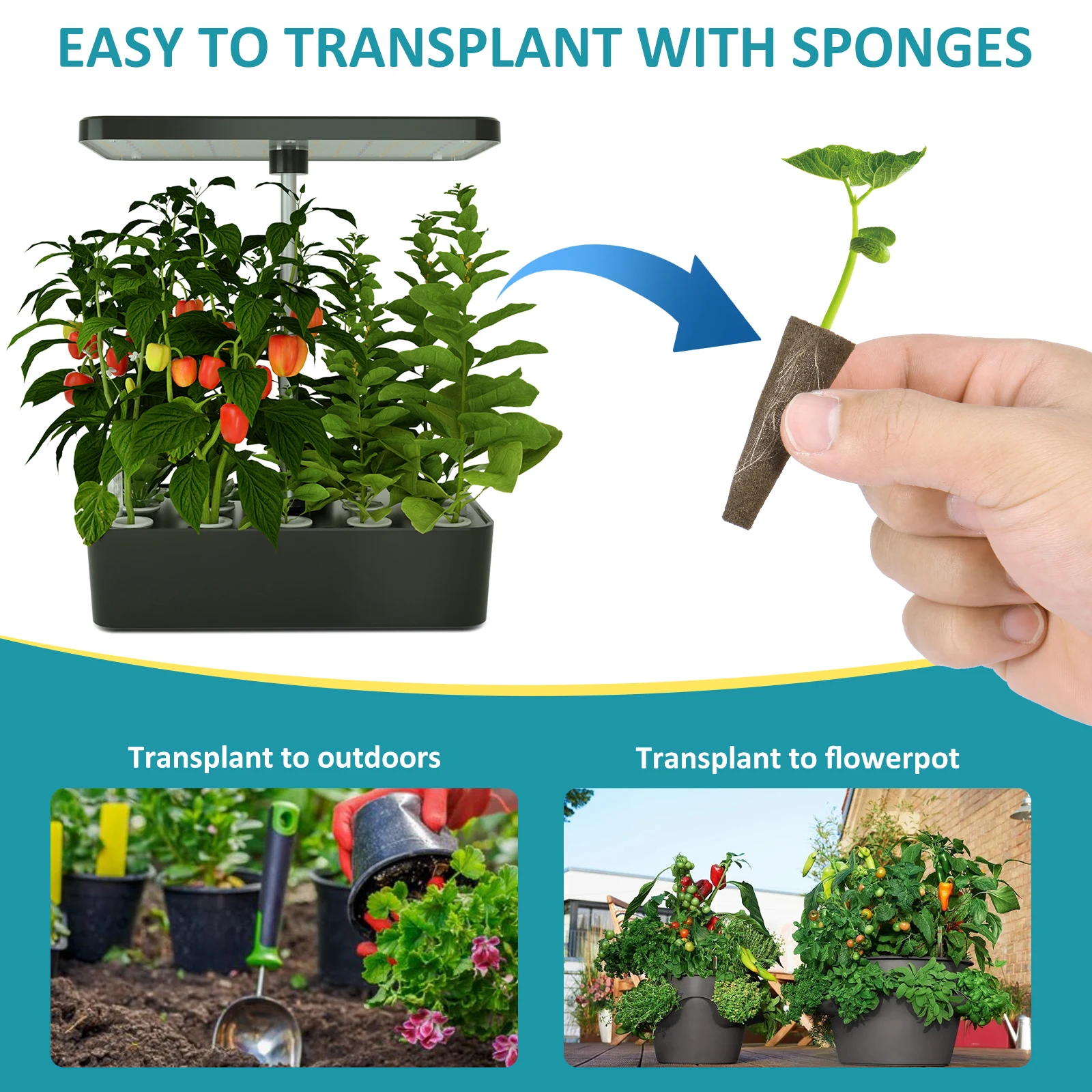 Garden Seed Nursery Sponge Soilless Cultivation Hydroponic Growth Sponge Indoor Garden Plant System Seedling Starter 50/100pcs hydroponic grow media cubes