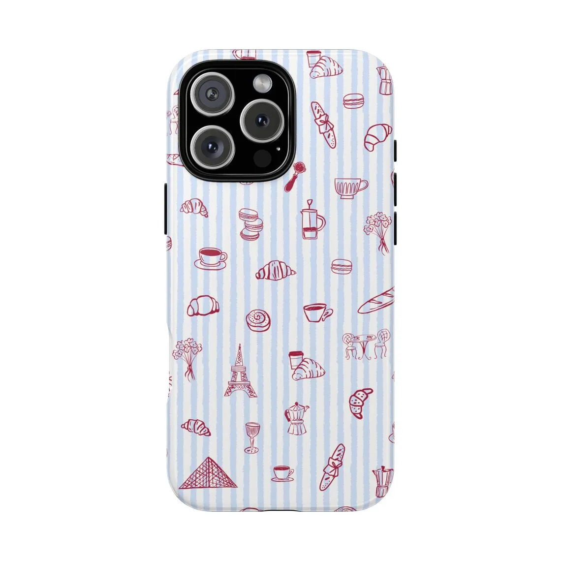 Elegant Red Accent Double-Layer Luxury Phone Case