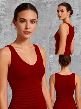 2026 New spring summer Women Fashion Solid Color Vest Female fashion Sexy Sleeveles Short Tank Tops 1