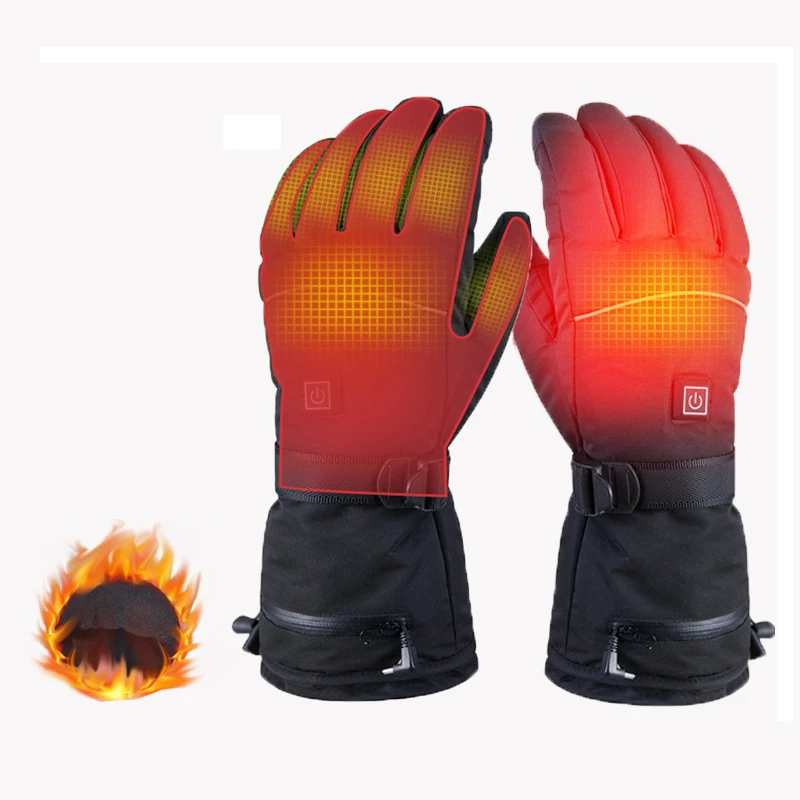 Winter Heated Gloves Thermal Women Men Battery Case Heating Gloves