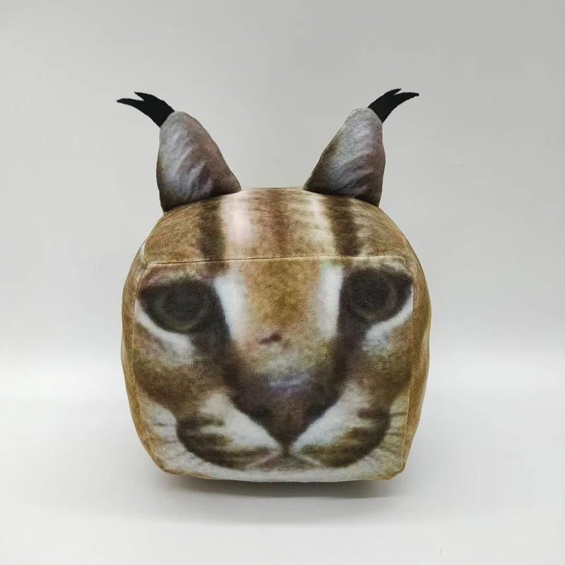19cm Raise A Floppa Plush Lynx Cat Cube Toy Super Soft Caracal