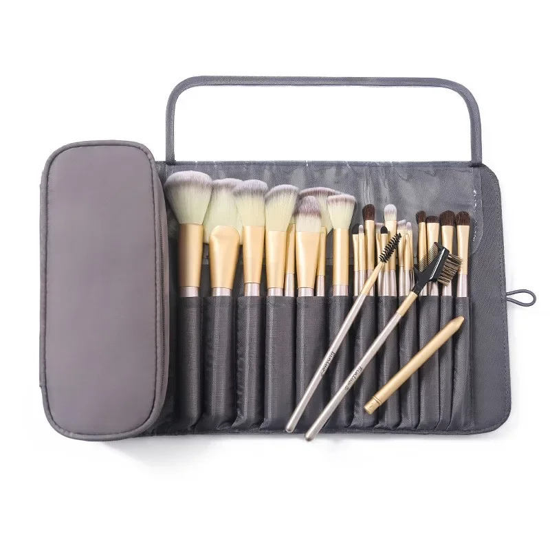 

2023 sober and stylish Travel Organizer Makeup Brushes Fold Tools Rolling Bags Women Cosmetic Brush Bag