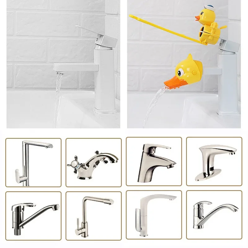 Cartoon Duck Kitchen Convenient Device for Baby Washing Faucet Extender For Kids Hand Washing In Bathroom Sink 6