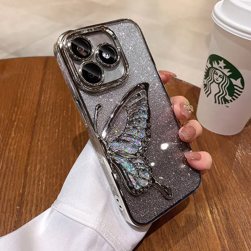 Luxury Bling Quicksand Butterfly Shockproof Phone Case