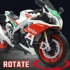 Scale 1:12 Aprilia RSV4 RR1000 Motorcycle Model Toy Alloy Diecast Shock Absorption Free Wheels Motor Models Boys Gift Decoration 3