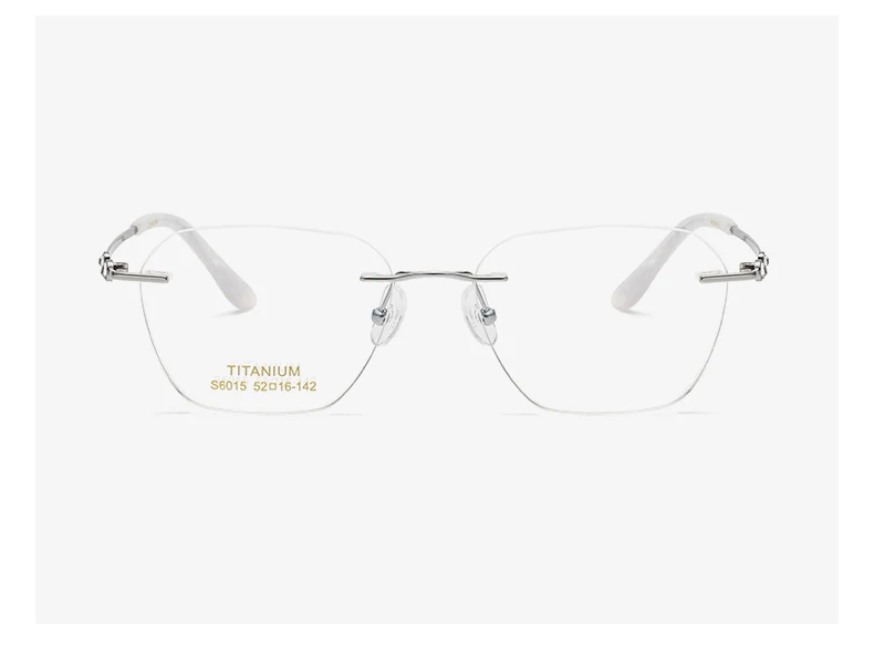 Oveliness Women's Rimless Flat Top Oval Titanium Eyeglasses Color Variety