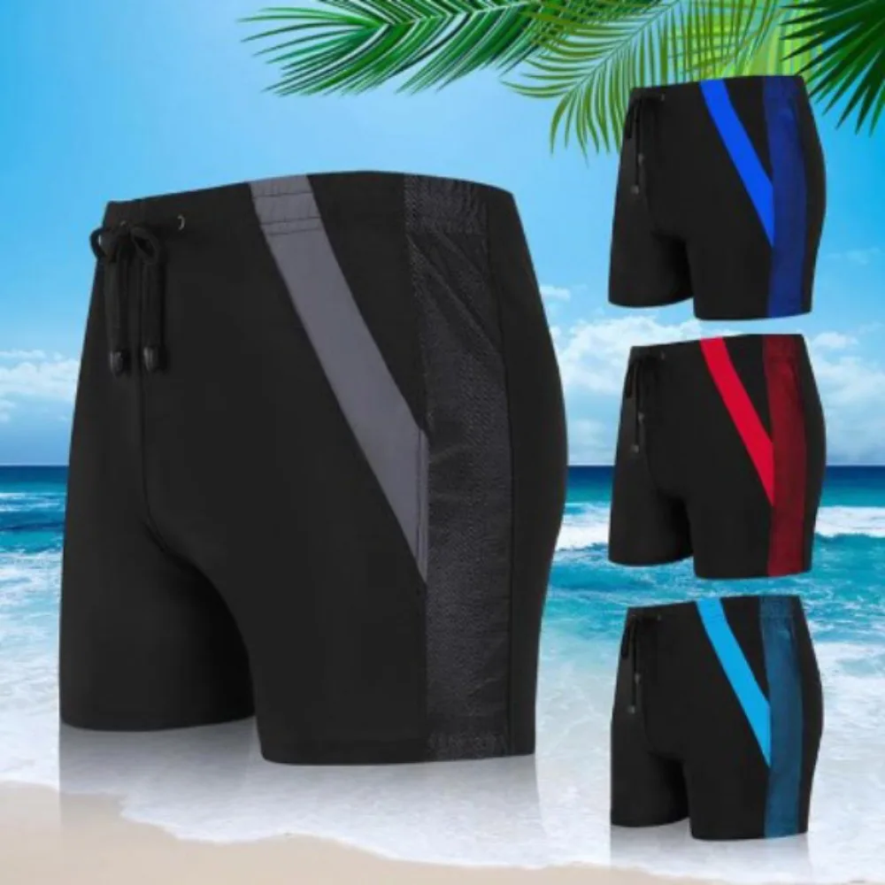 

Polyester Men's Swimming Trunks Lovely High Elasticity Loose Fitting Swimming Trunks Quick Dry Pants