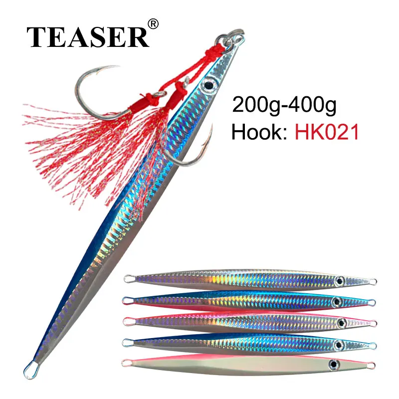 

Длинная литая металлическая приманка TEASER 200g300g400g для морской рыбалки, рыболовная приманка, рыболовная приманка с быстрой скоростью, приманка для джига