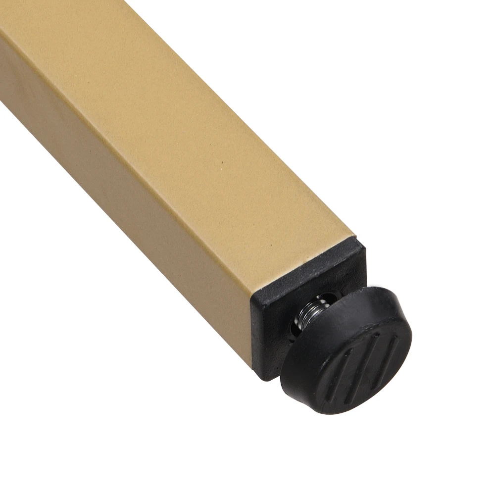 Stilvolles Modernes 6-Sitzer Esstisch- und Stuhlset, Weißer Tisch mit Grauen Gepolsterten Stühlen und Goldenem Eisenrahmen – Detail 21