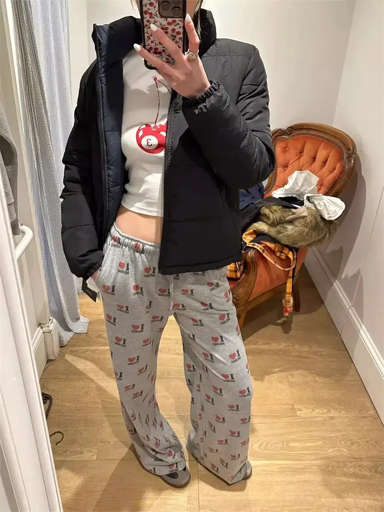 Letter Print Tops Summer Girl Tops Grunge Crop Top Streetwear Harajuku Cute Short Sleeve T-shirts Aesthetic 2000s Y2K Clothes