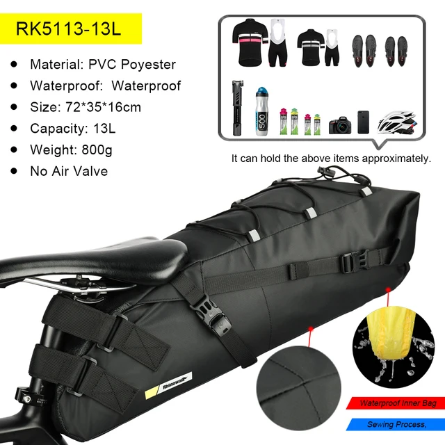 Waterproof Large Capacity Foldable Bicycle Saddle Bag