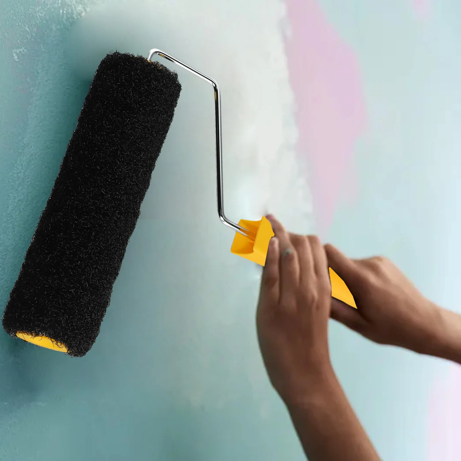 25cm Roller Brush Putty Cleaning Roller Texture Paint Diatom Mud Feeding Tool Brush Multifunctional Hand Tool
