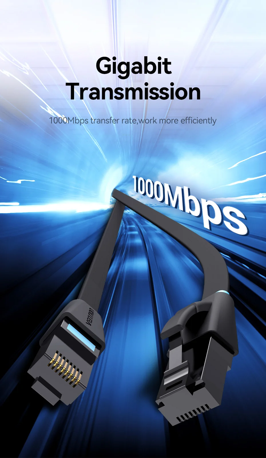 Cat6 Ethernet Cable Gigabit High Speed 1000Mbps Lan Cable RJ45 Network Patch Cab