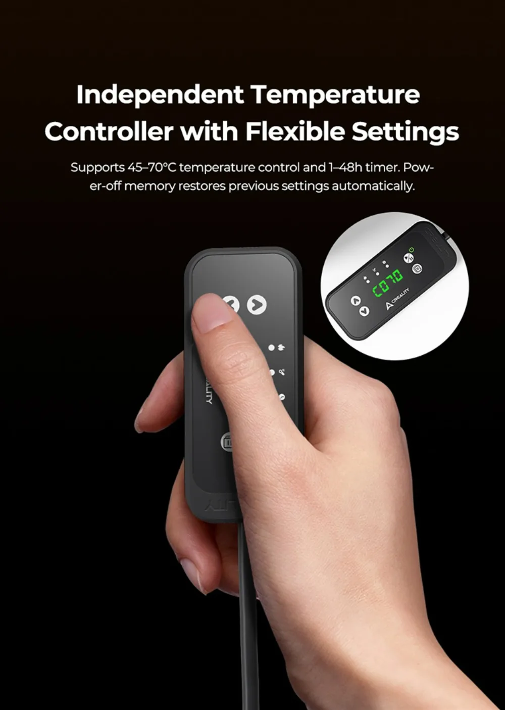 Creality Chamber Heater for 3D Printer Filament Drying 40-70