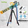 Gatling Chain Action Soft Bomb Gun 115CM Large Size Electric Burst EVA Soft DIY Assembe Chain Soft Bullet Gatling Heavy Machine 5
