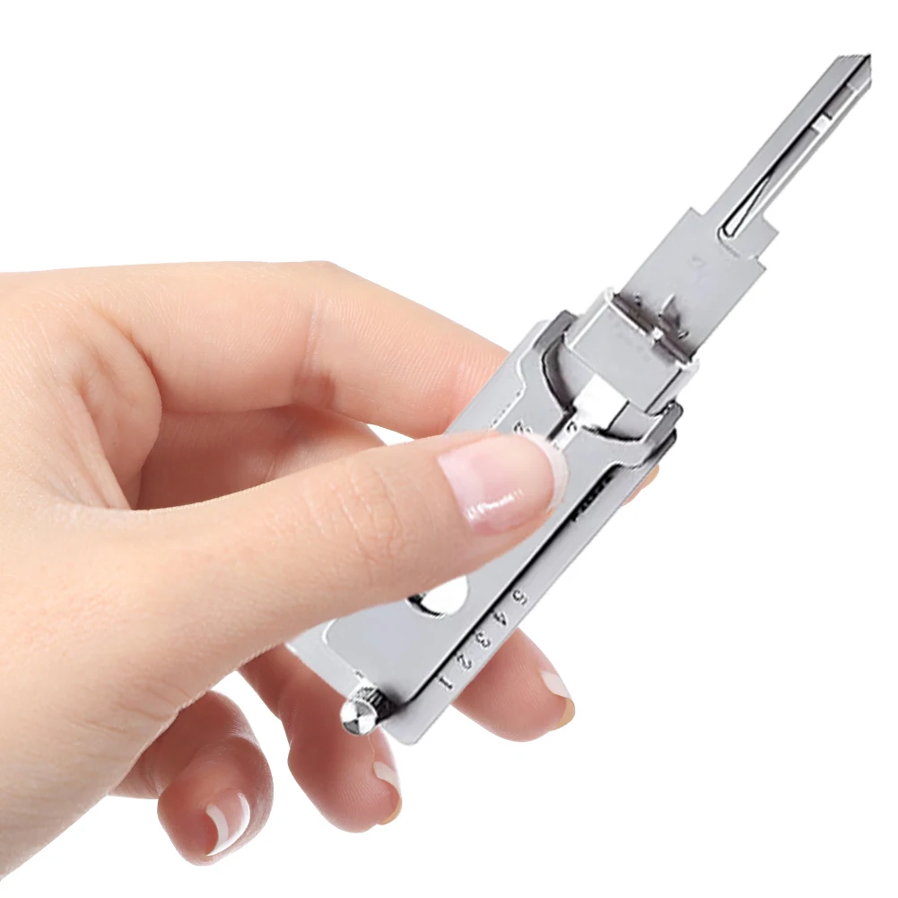 2-in-1 Key Decoder Stainless Steel Precision Tool O-ring Pickup Hook Tool Hand Maintenance Repair Kit key decoder tool kit