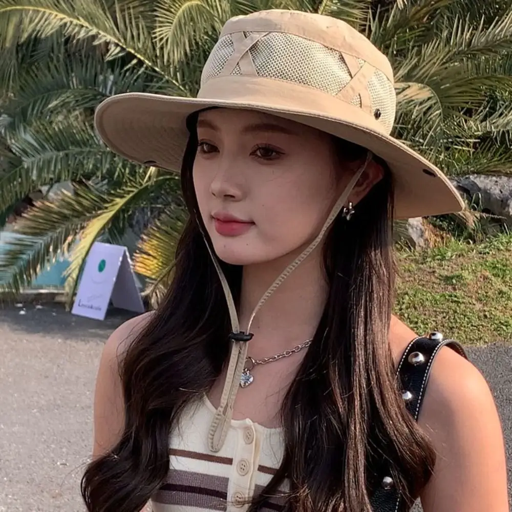 

Шляпа Женская Солнцезащитная для рыбалки, модная сетчатая Кепка для кемпинга, рыбалки, ковбойская шляпа в западном стиле, для отдыха на открытом воздухе, альпинизма, походов, летняя